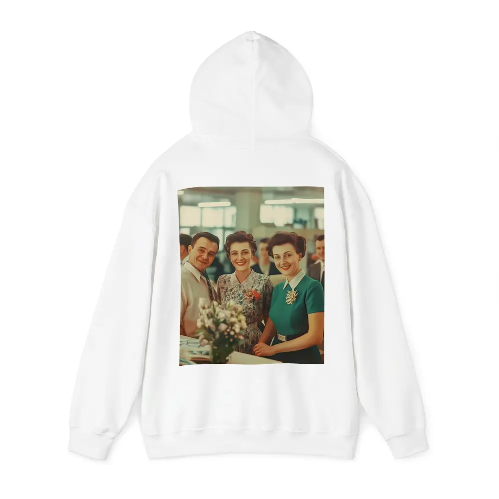 Retro Fifties Office Workers Smiling Together – Hoodies