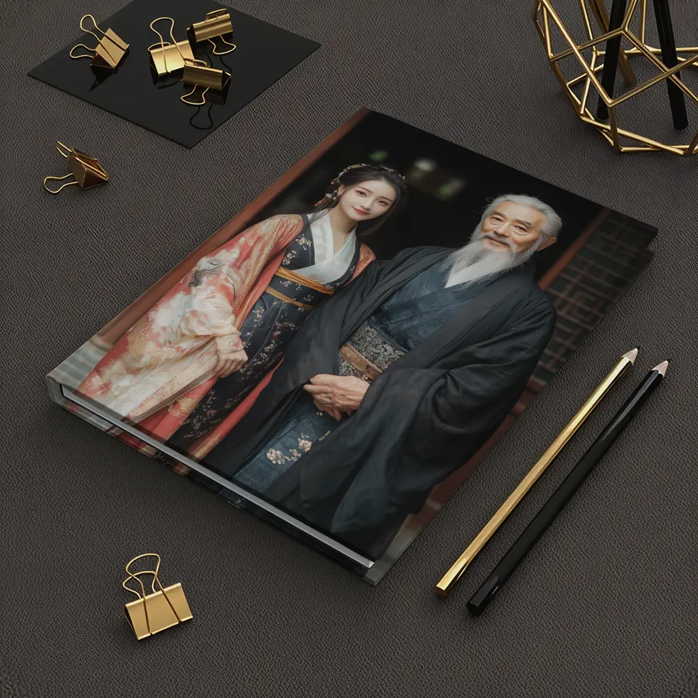 Traditional Chinese Hanfu Couple Ancient Courtyard – Notebooks