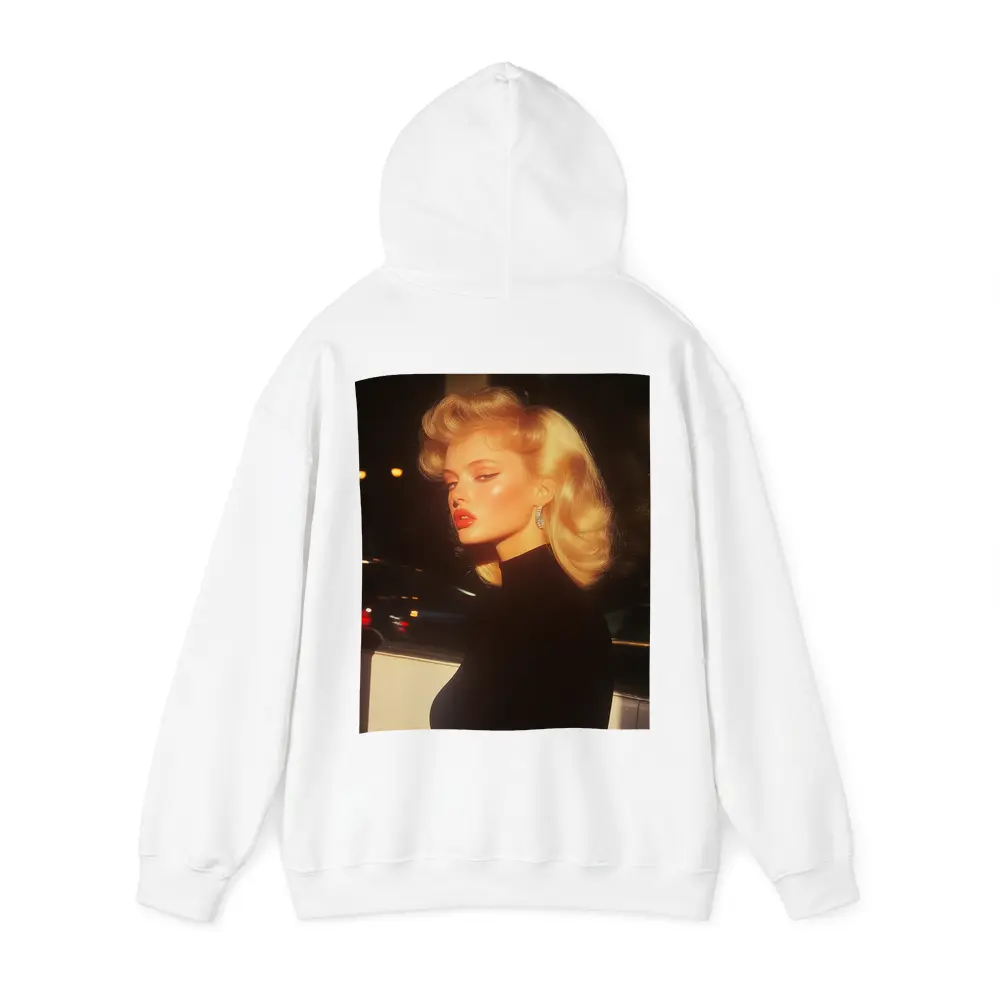 Blonde Woman Black Dress Night City – Hoodies