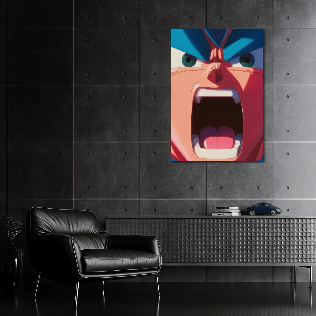 Anime Manga Character Screaming Close Up – Wall Art