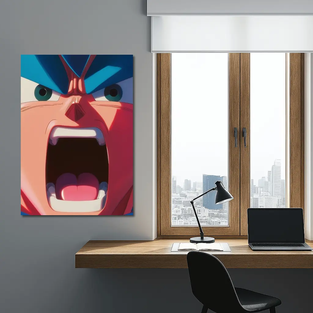 Anime Manga Character Screaming Close Up – Wall Art