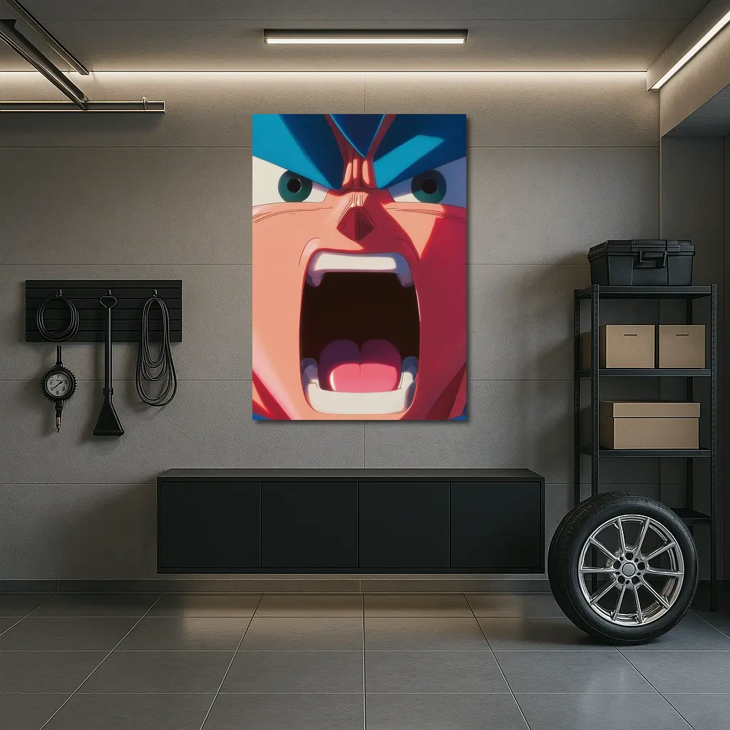 Anime Manga Character Screaming Close Up – Wall Art
