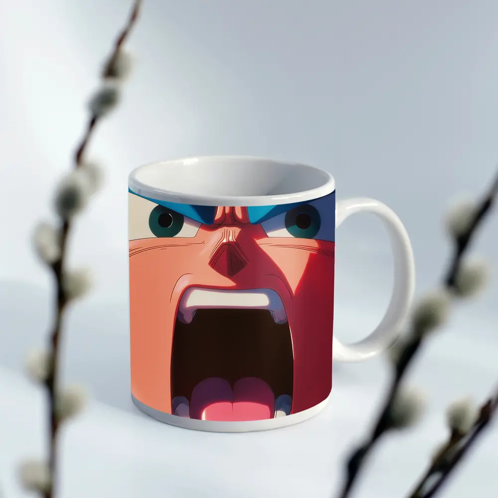 Anime Manga Character Screaming Close Up – Mugs