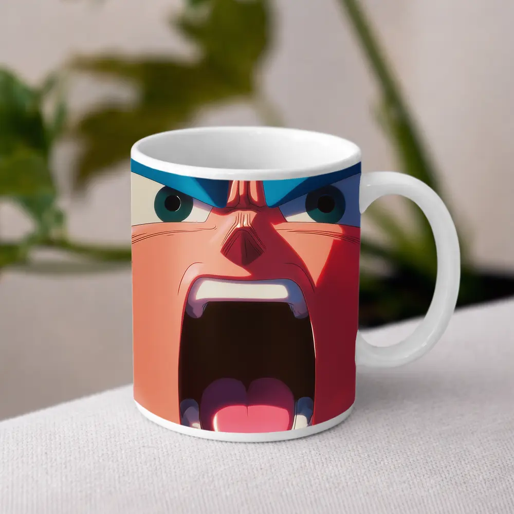 Anime Manga Character Screaming Close Up – Mugs