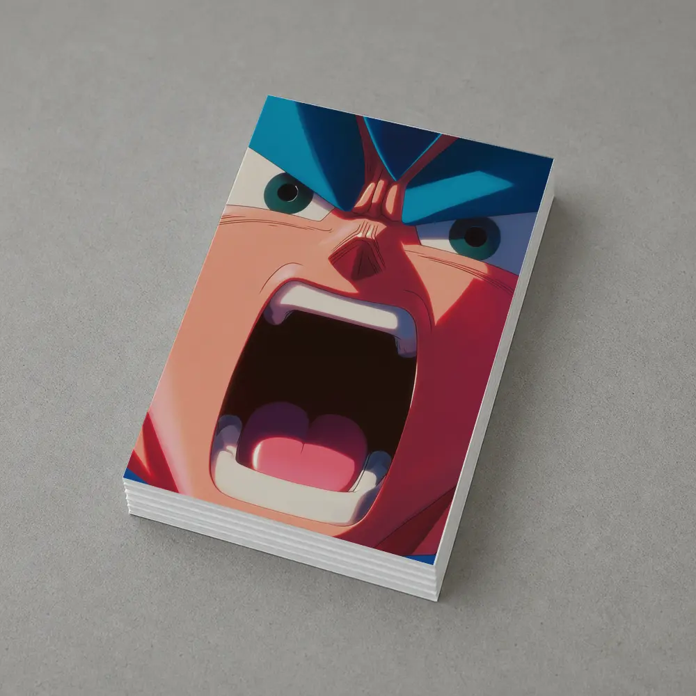 Anime Manga Character Screaming Close Up – Postcards