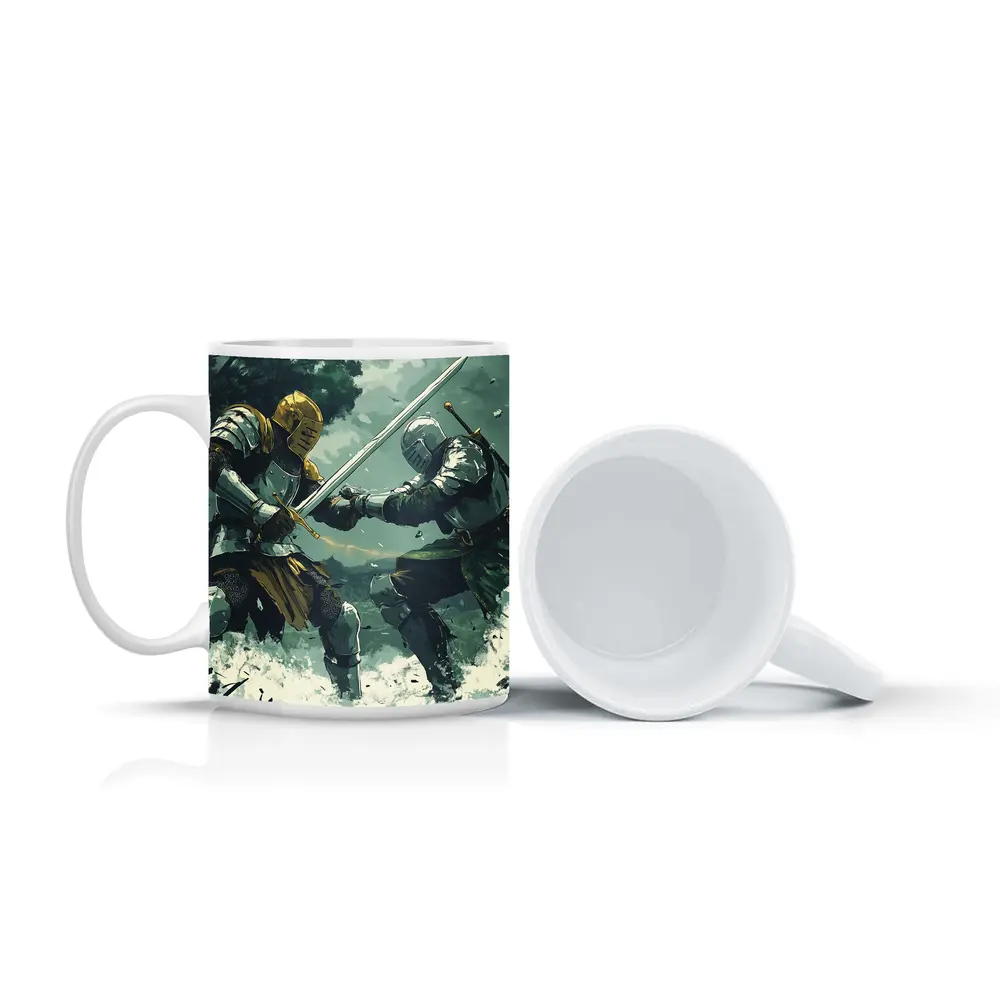 Medieval Knights Sword Fight Forest Battle – Mugs