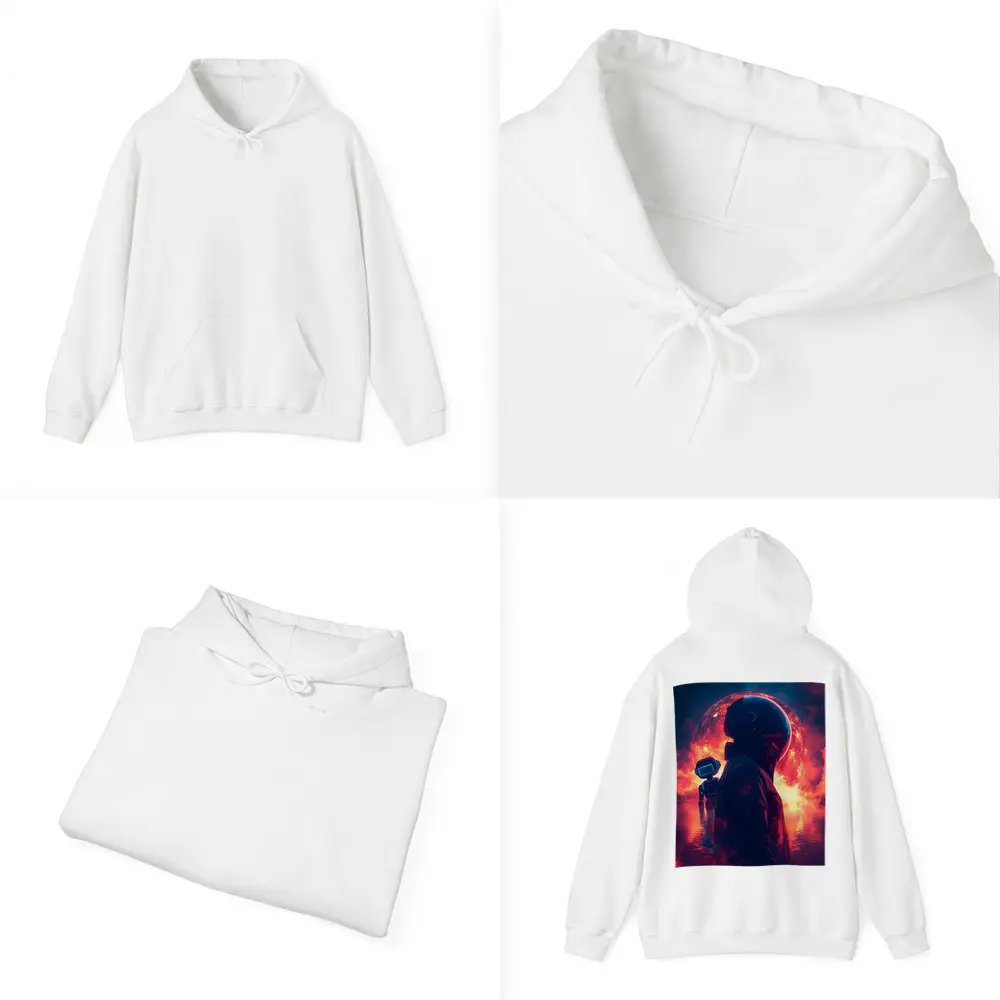Astronaut Silhouette Red Planet Space Art – Hoodies