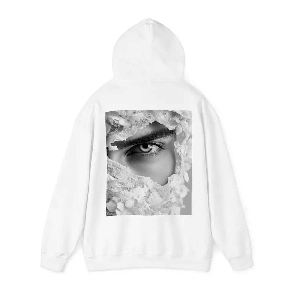 Woman Eye Surrounded By White Flowers – Hoodies