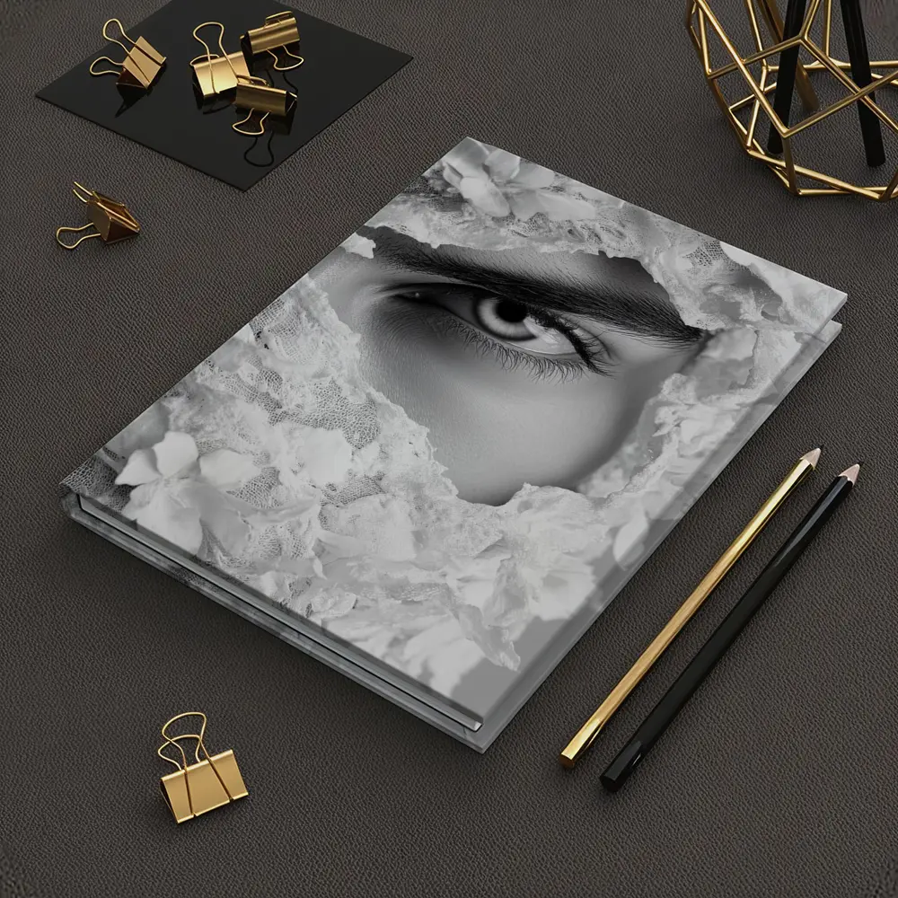 Woman Eye Surrounded By White Flowers – Notebooks