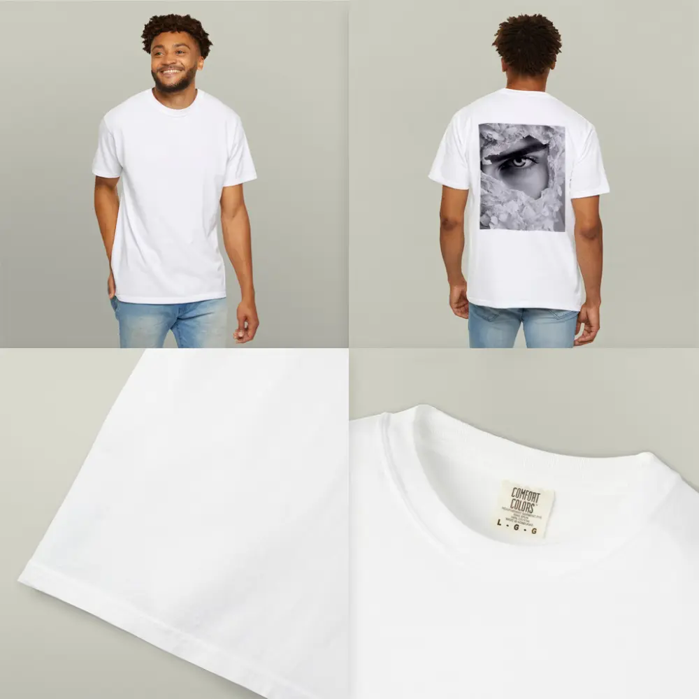 Woman Eye Surrounded By White Flowers – T-Shirts