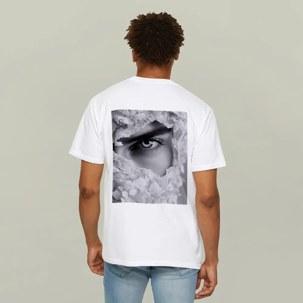 Woman Eye Surrounded By White Flowers – T-Shirts