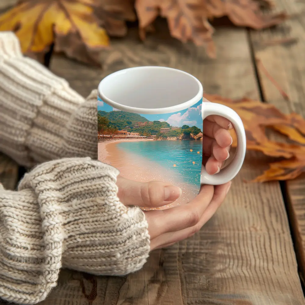 Tropical Beach Cove Clear Blue Water – Mugs