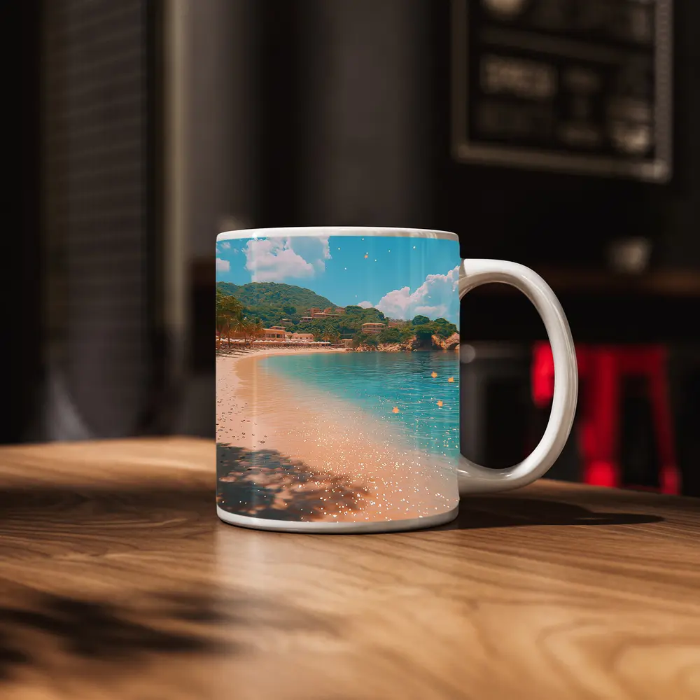 Tropical Beach Cove Clear Blue Water – Mugs