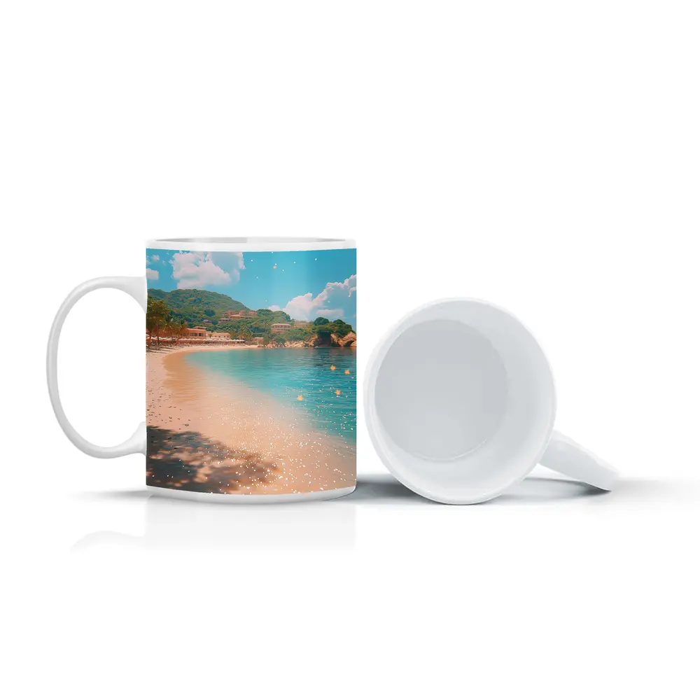 Tropical Beach Cove Clear Blue Water – Mugs