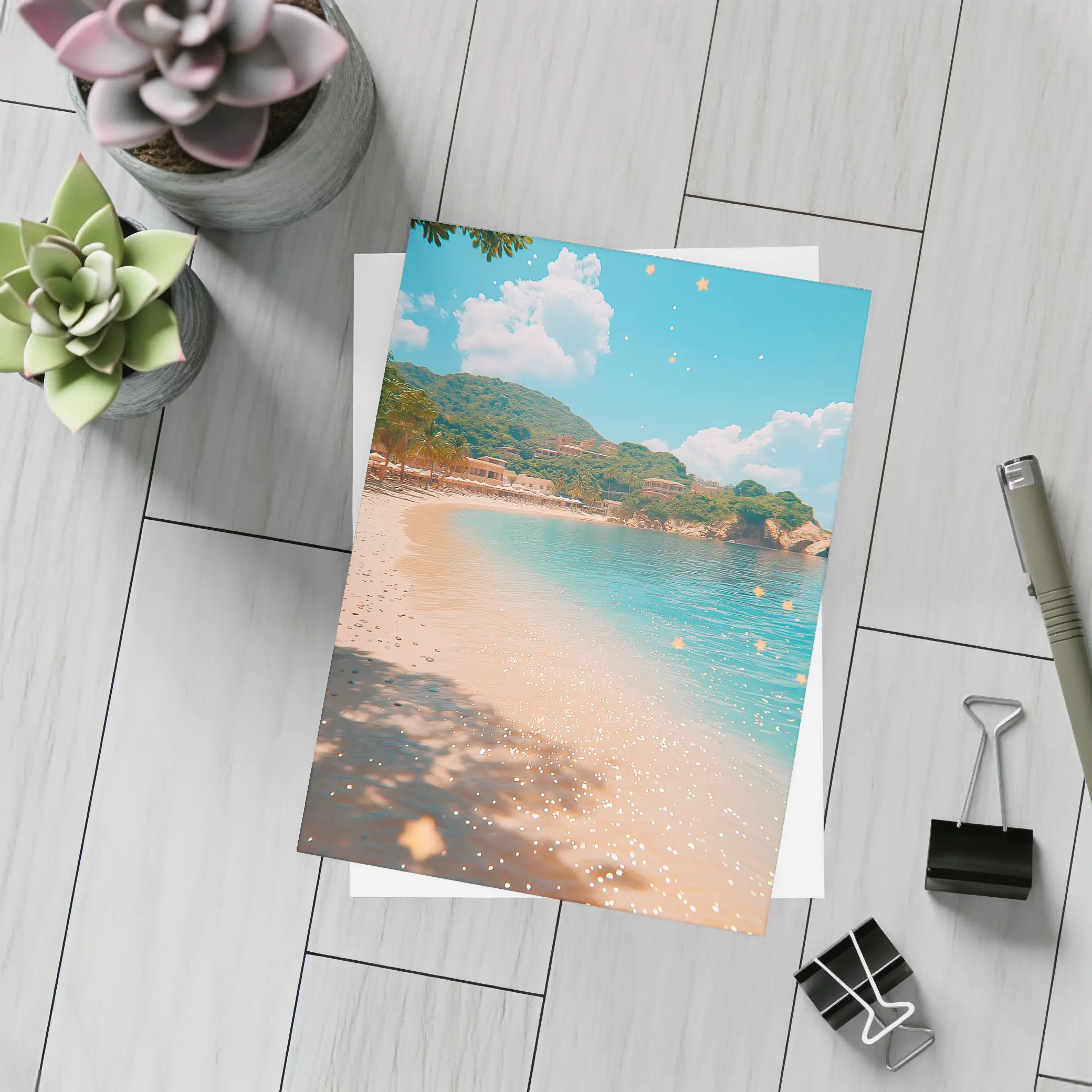 Tropical Beach Cove Clear Blue Water – Postcards