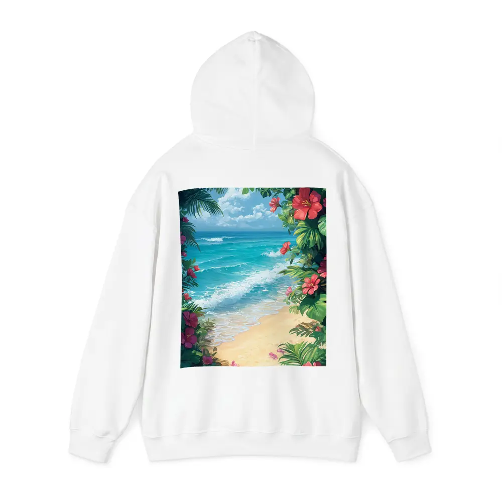 Tropical Beach Hibiscus Flowers Ocean View – Hoodies