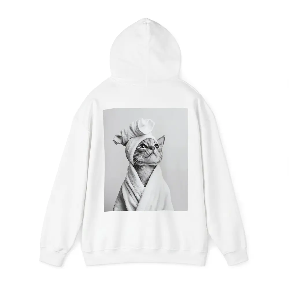 Cat In Bathrobe And Towel Hat – Hoodies