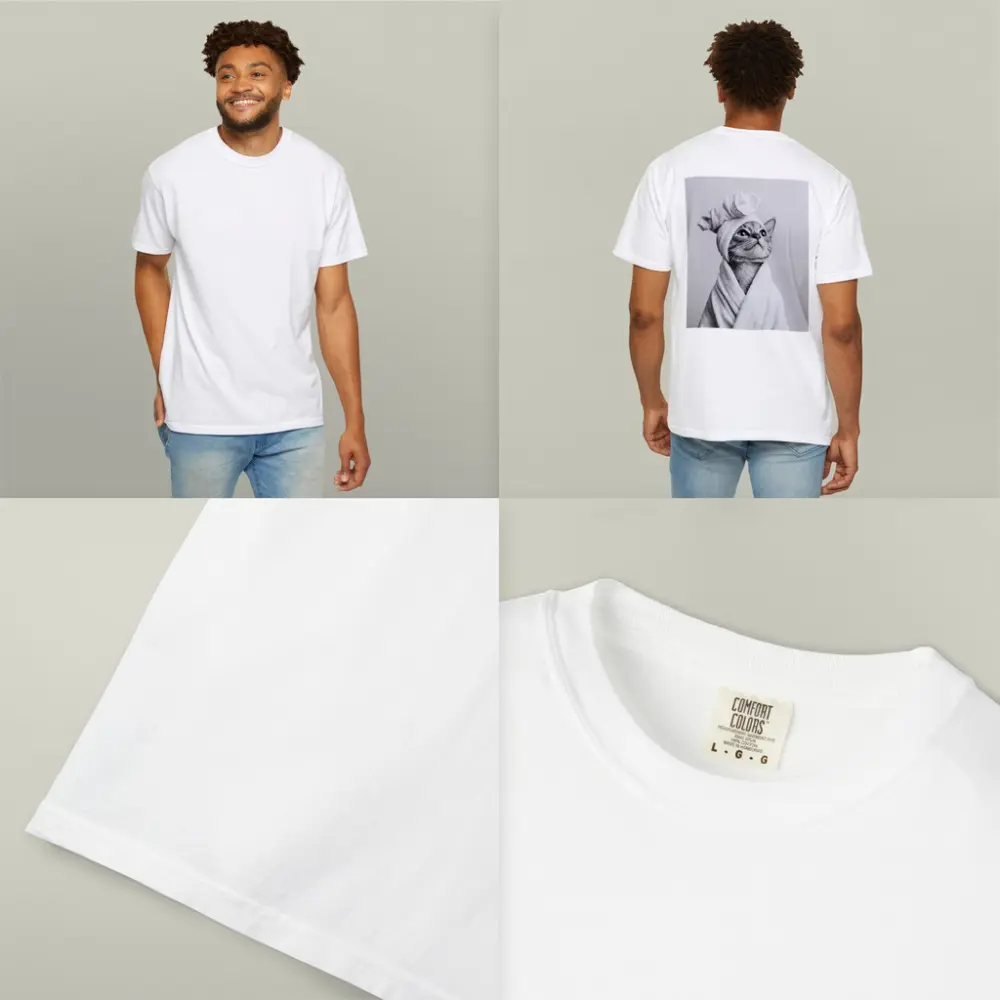 Cat In Bathrobe And Towel Hat – T-Shirts