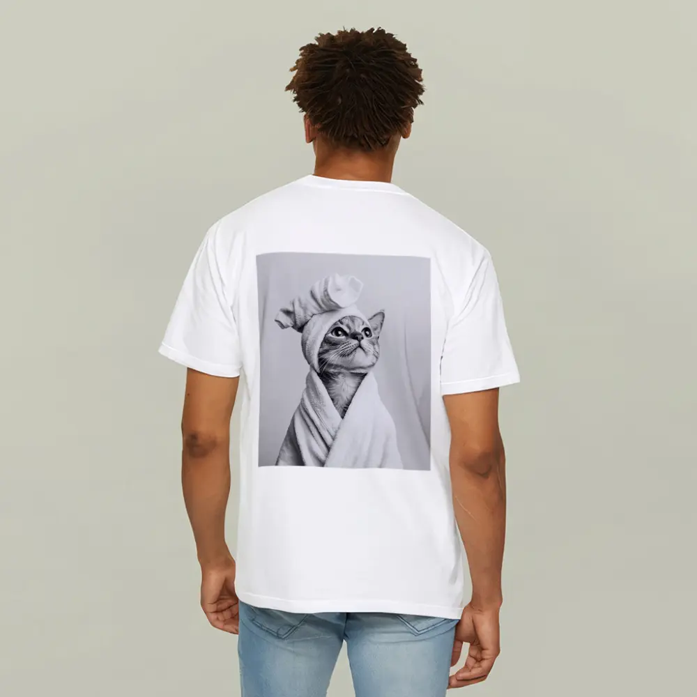 Cat In Bathrobe And Towel Hat – T-Shirts