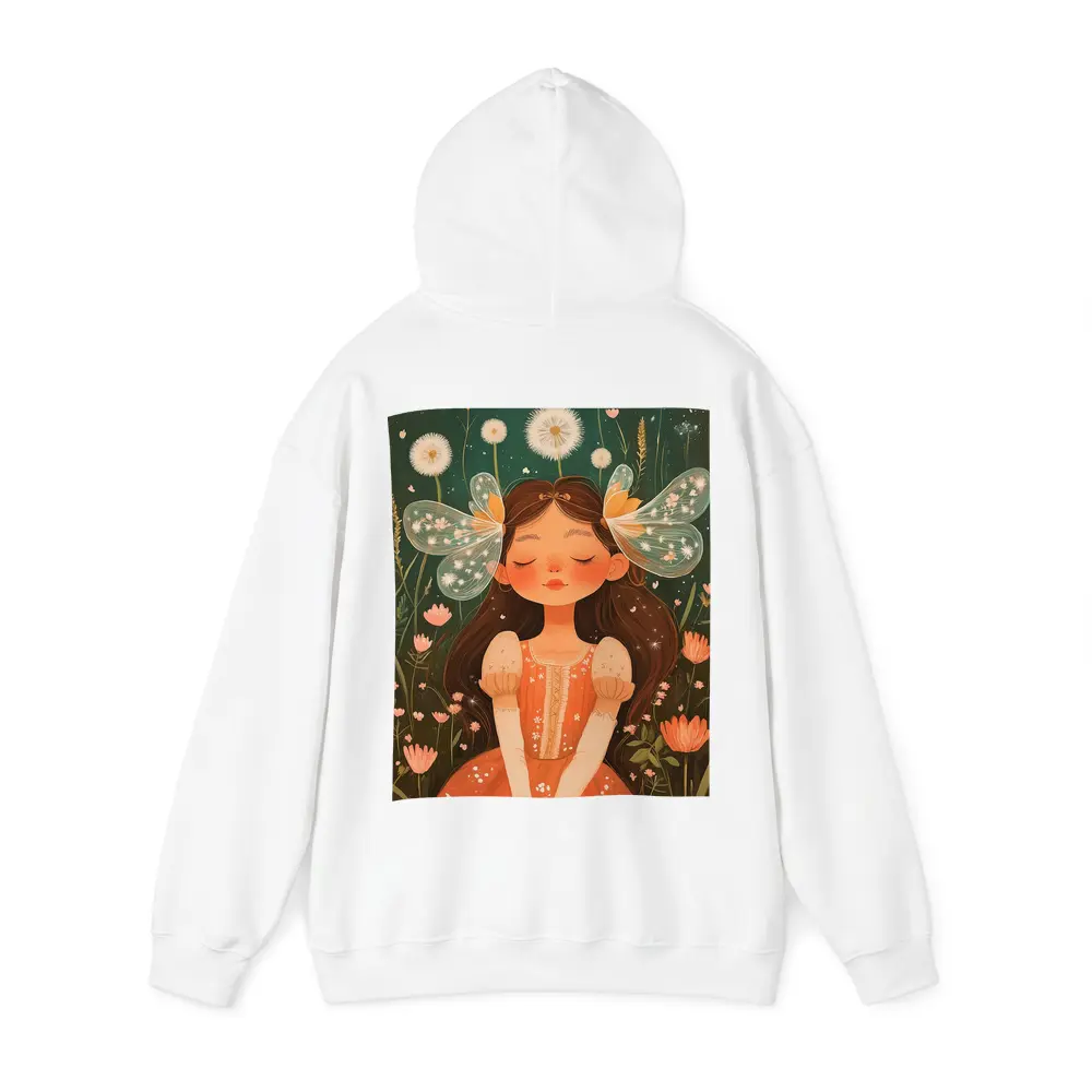 Fairy Girl Sitting In Flower Garden – Hoodies