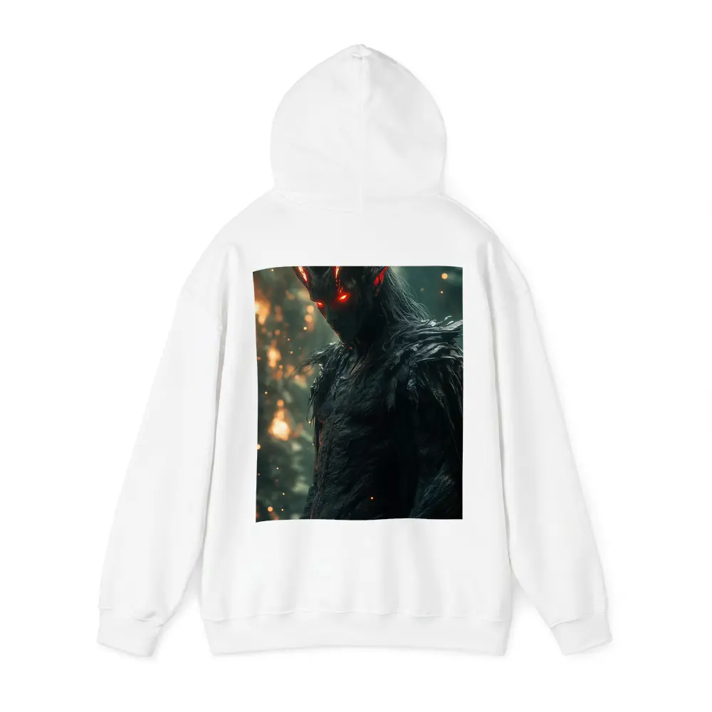 Dark Demon Lord With Glowing Red Eyes – Hoodies