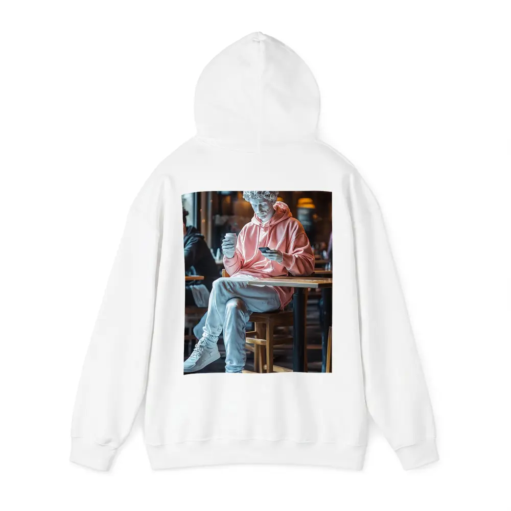 Greek Statue Streetwear Pink Hoodie Cafe – Hoodies
