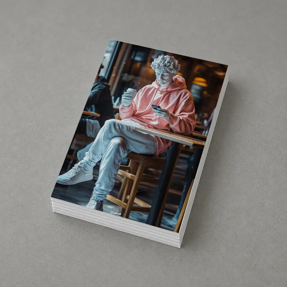 Greek Statue Streetwear Pink Hoodie Cafe – Postcards