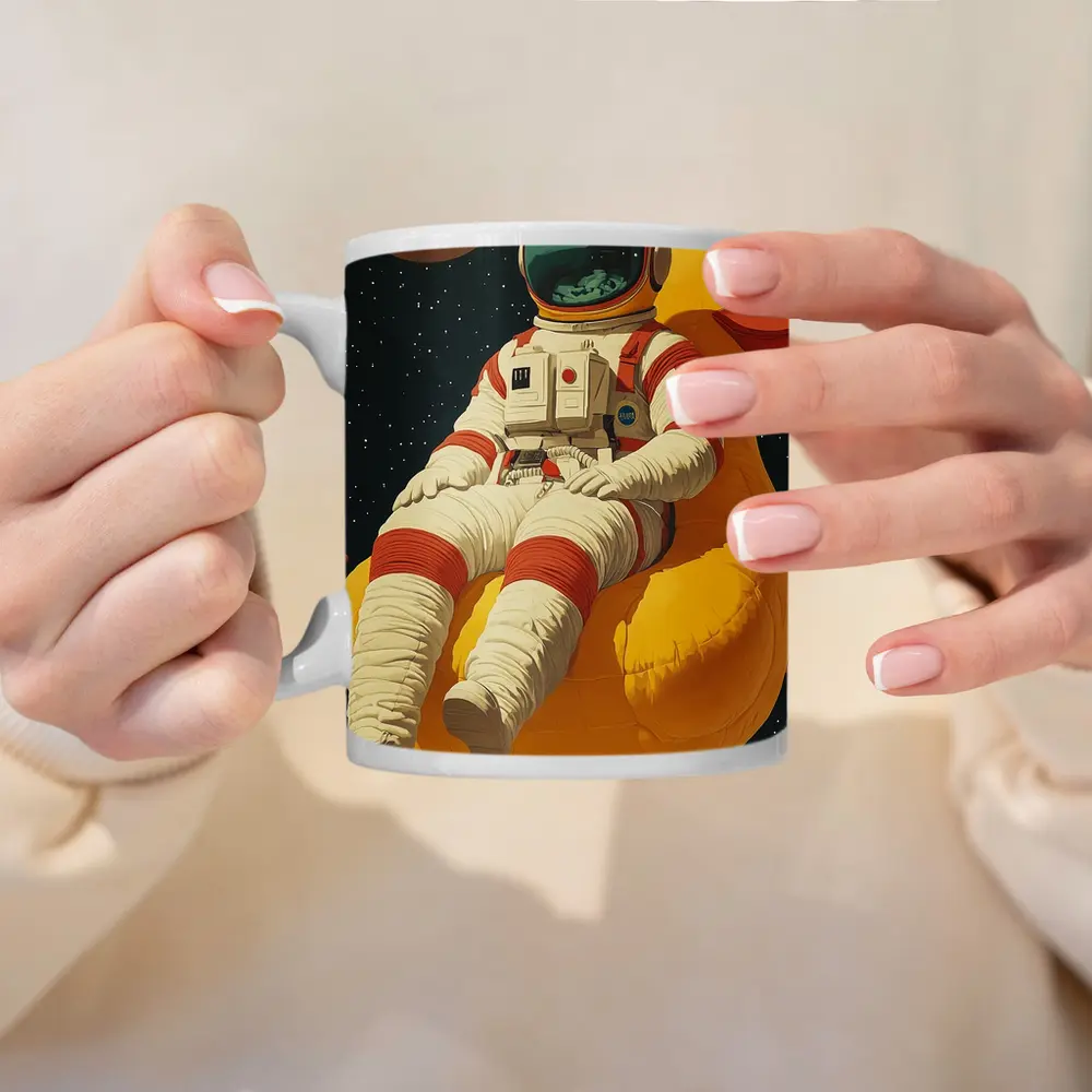 Astronaut Floating On Rubber Duck Space – Mugs