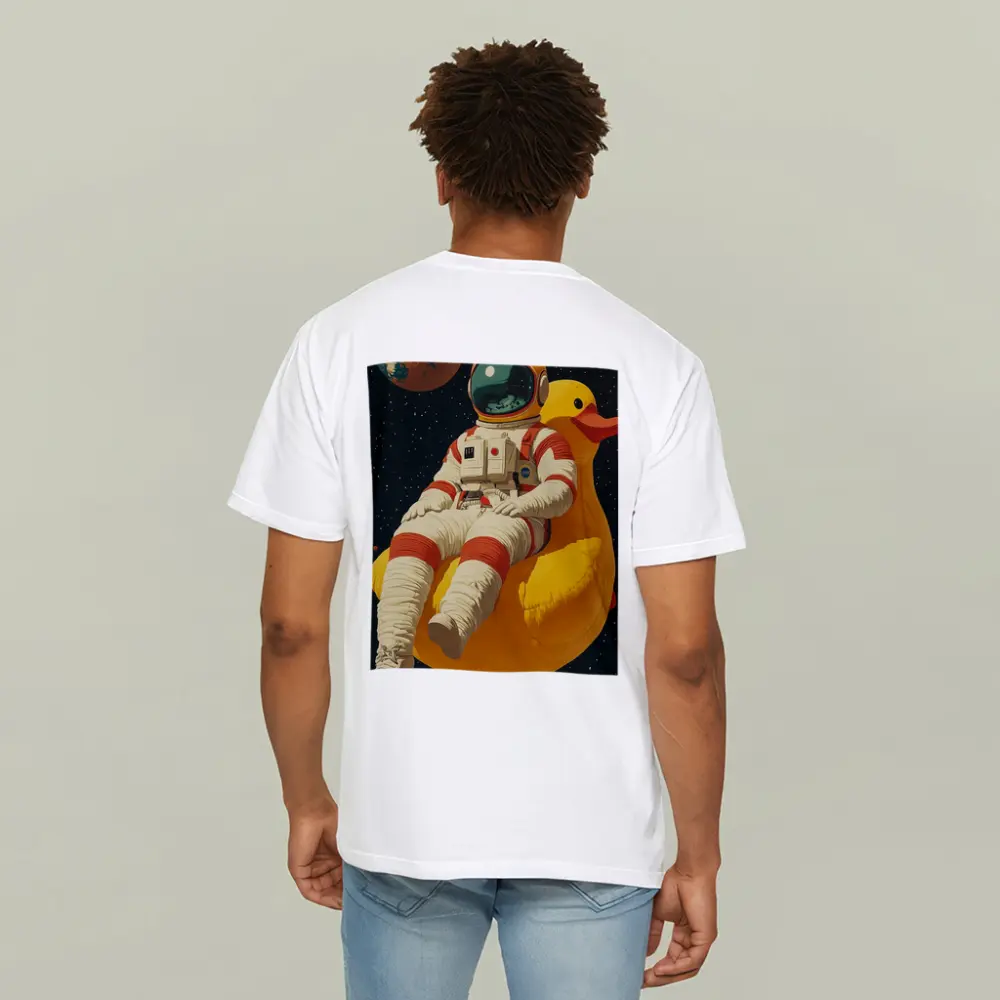 Astronaut Floating On Rubber Duck Space – T-Shirts