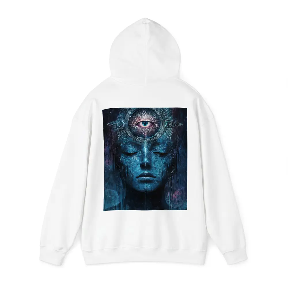 Third Eye Mystic Face Blue Dark Art – Hoodies