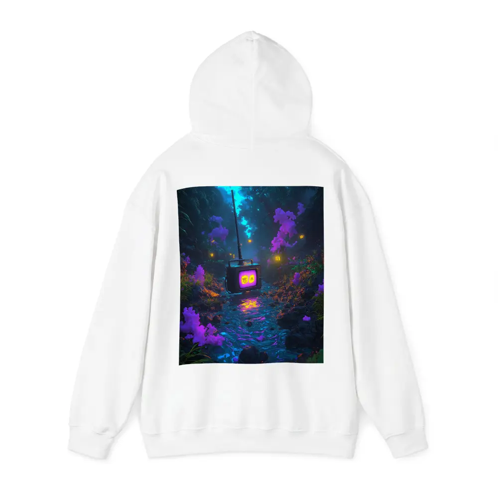 Glowing Retro TV Neon Fantasy Forest – Hoodies