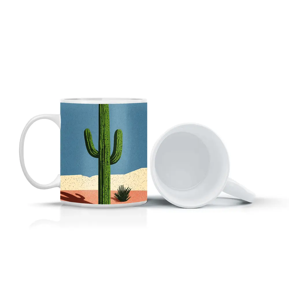 Saguaro Cactus Desert Southwest Illustration Art – Mugs