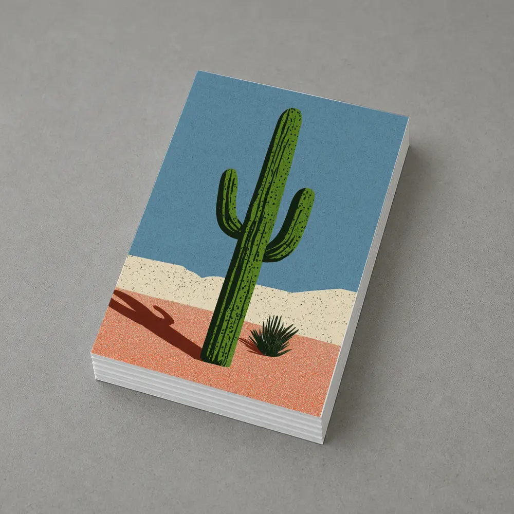 Saguaro Cactus Desert Southwest Illustration Art – Postcards