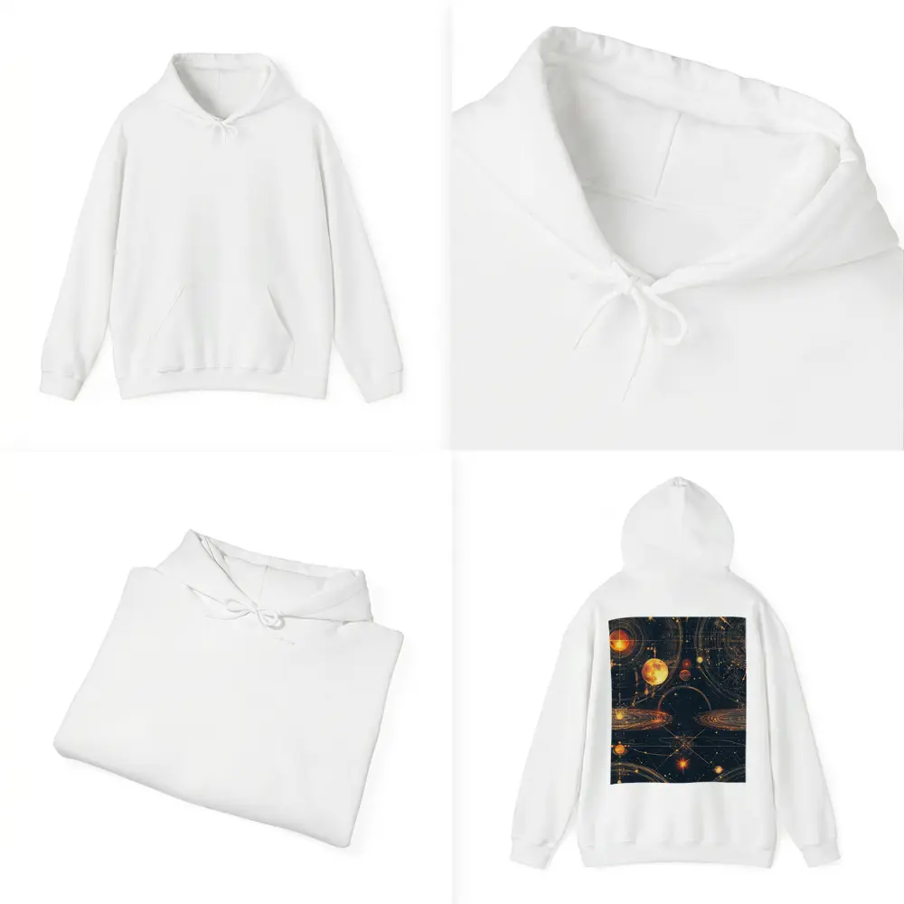 Solar System Planets Golden Space Art – Hoodies