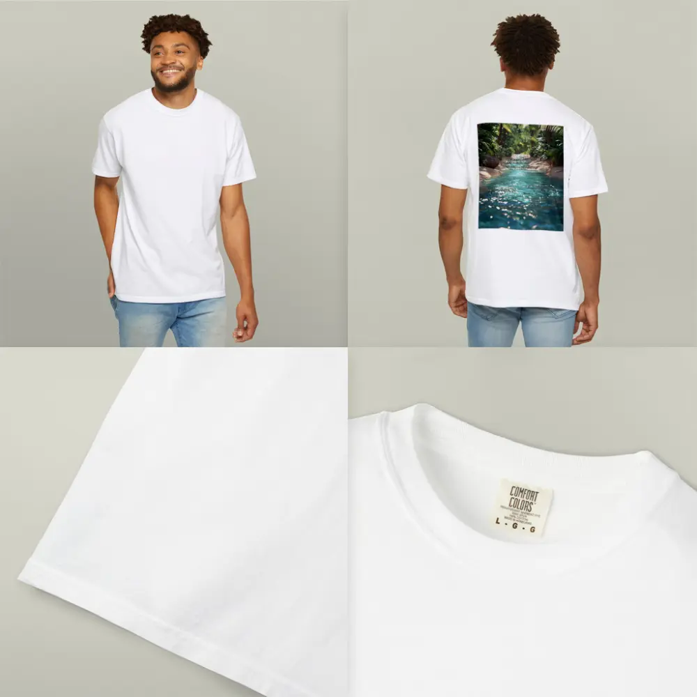 Tropical Stream Through Lush Palm Forest – T-Shirts