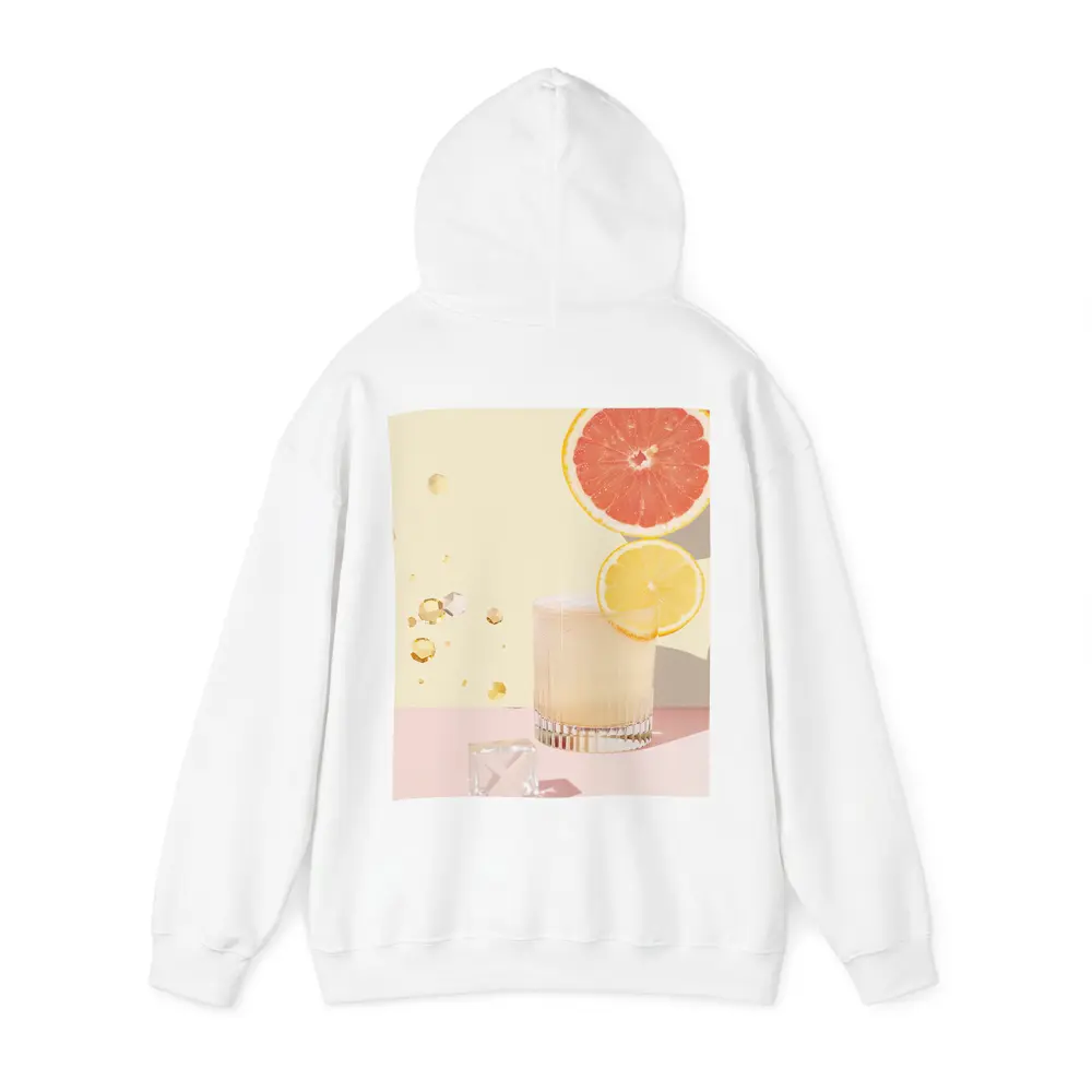 Citrus Cocktail Glass Pink Pastel Background – Hoodies