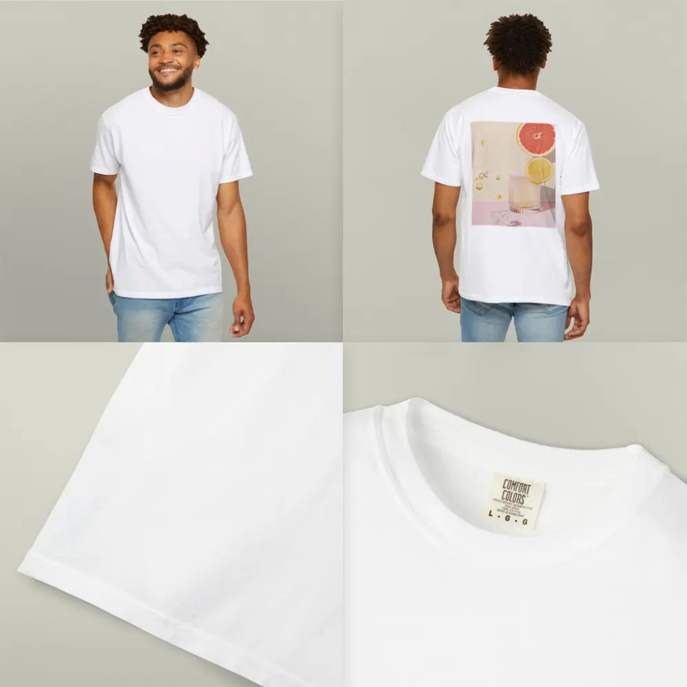 Citrus Cocktail Glass Pink Pastel Background – T-Shirts