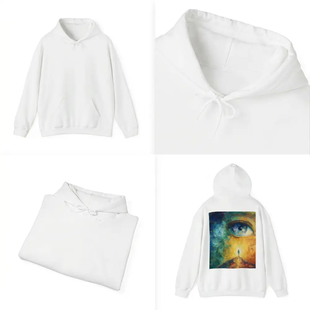 Giant Eye Human Silhouette Surreal Oil Painting – Hoodies