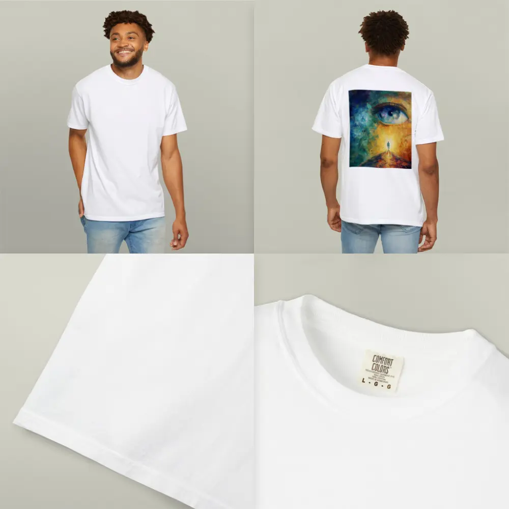 Giant Eye Human Silhouette Surreal Oil Painting – T-Shirts