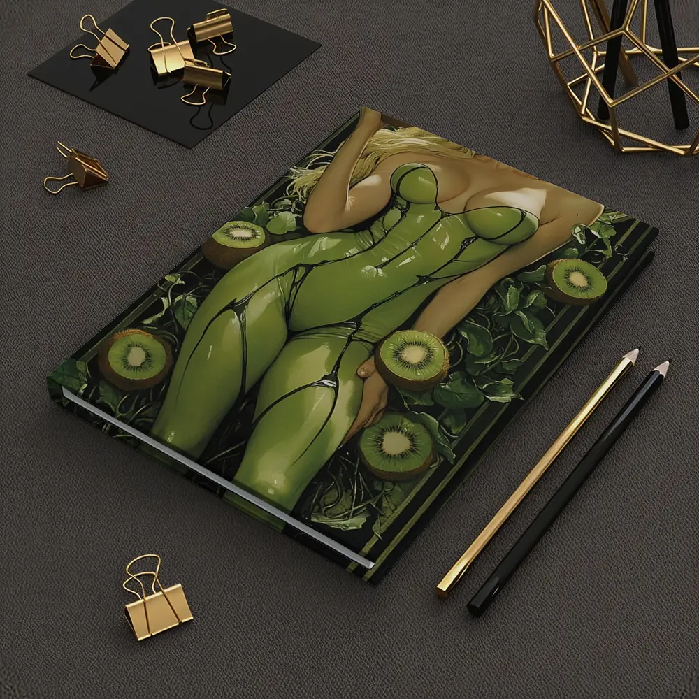 Art Nouveau Blonde Woman Kiwi Green Suit – Notebooks