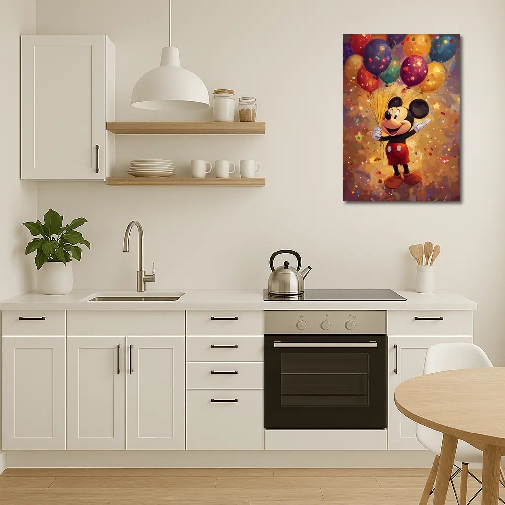 Mickey Mouse Balloons Confetti Celebration Art – Wall Art