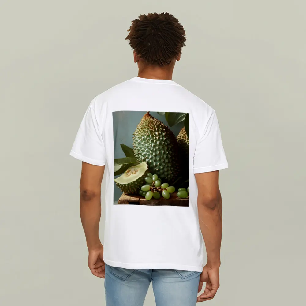 Durian Fruit And Green Grapes Still Life – T-Shirts