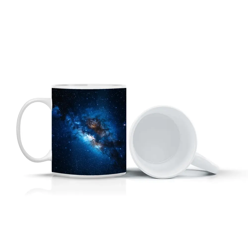 Milky Way Galaxy Deep Blue Starry Night – Mugs