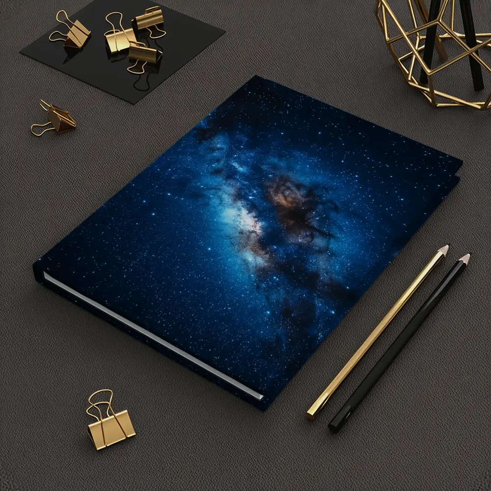 Milky Way Galaxy Deep Blue Starry Night – Notebooks