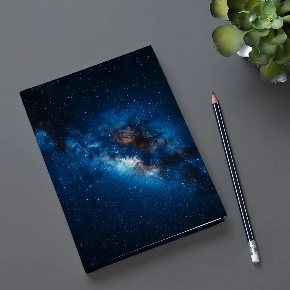 Milky Way Galaxy Deep Blue Starry Night – Notebooks