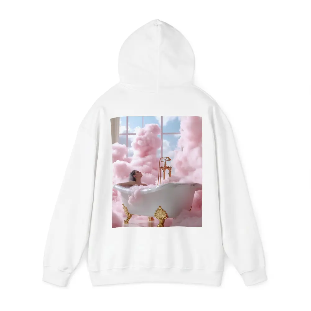 Woman Bathing Pink Clouds Gold Clawfoot Tub – Hoodies
