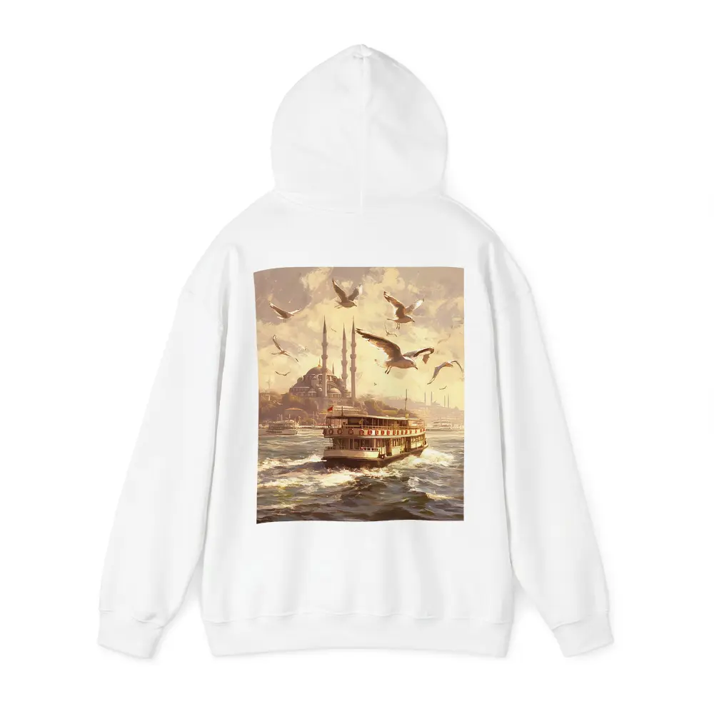 Istanbul Ferry Bosphorus Seagulls Mosque Art – Hoodies