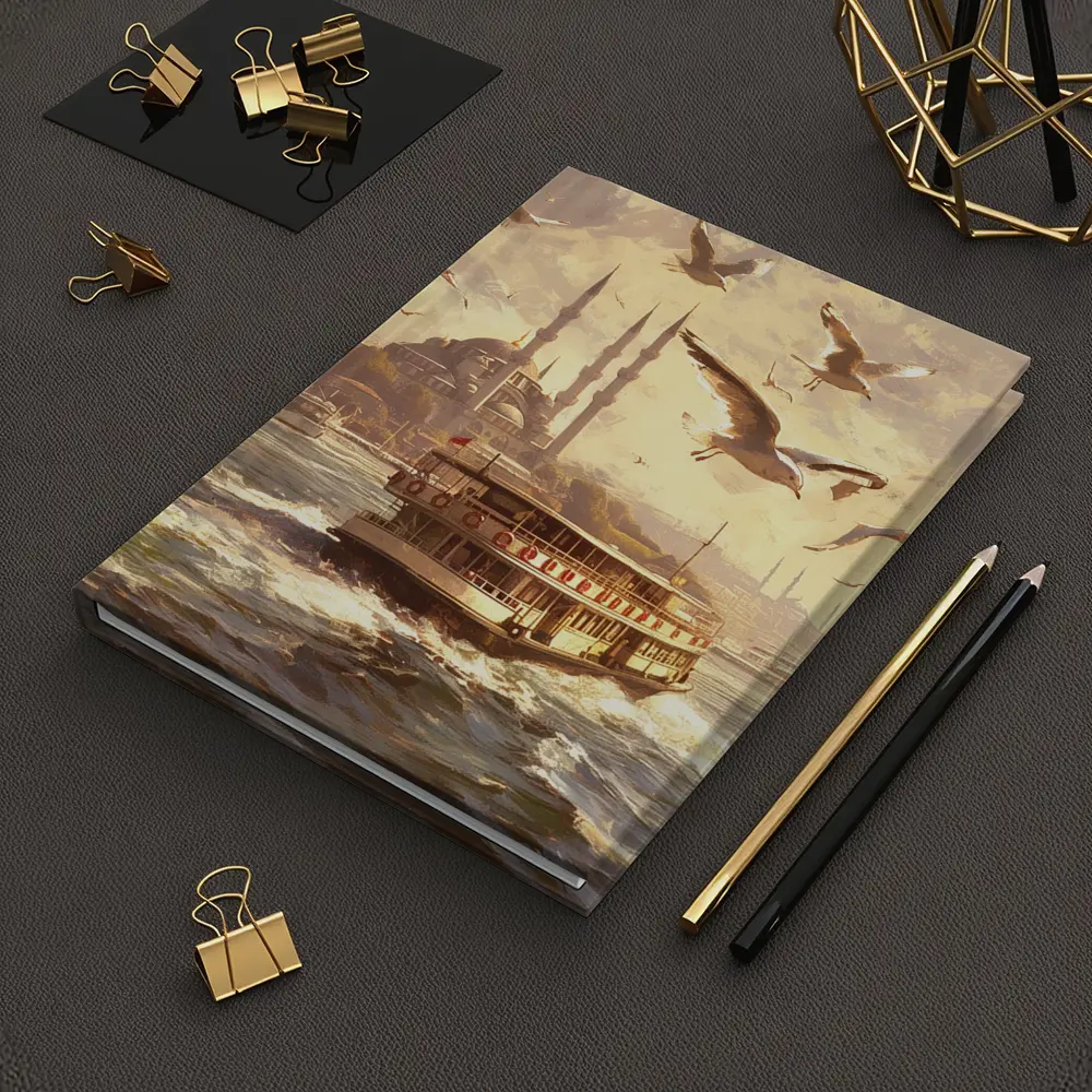 Istanbul Ferry Bosphorus Seagulls Mosque Art – Notebooks
