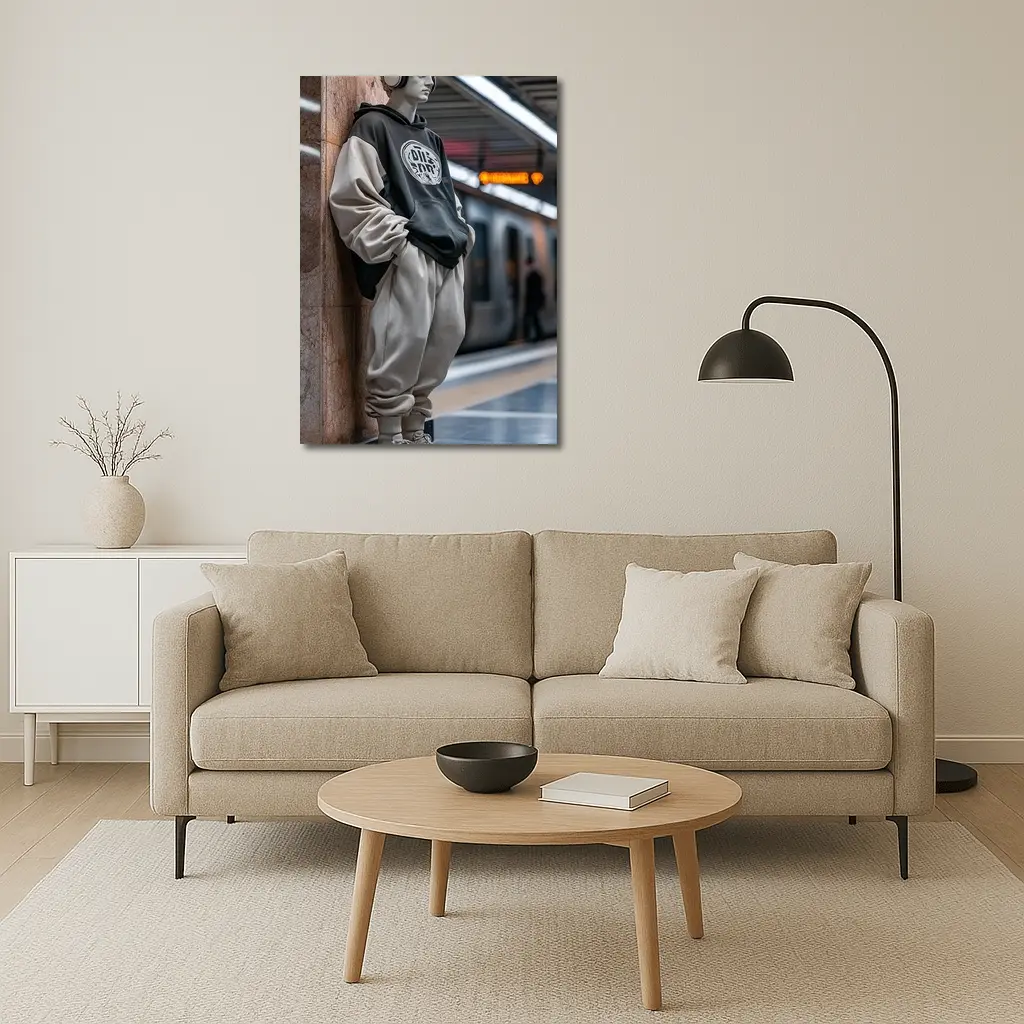 Greek Statue Hoodie Subway Station Urban – Wall Art