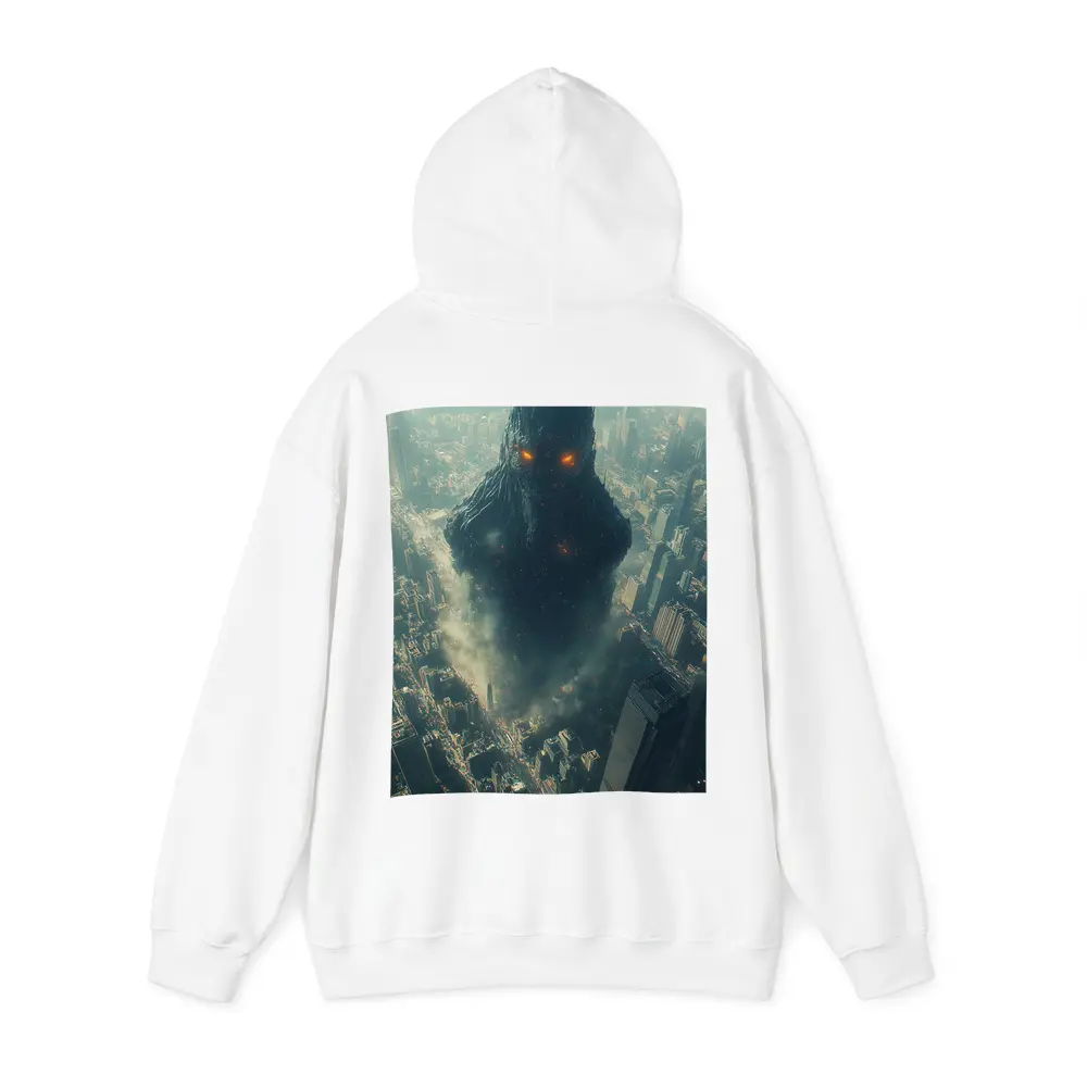 Dark Giant Monster Rising Over City – Hoodies